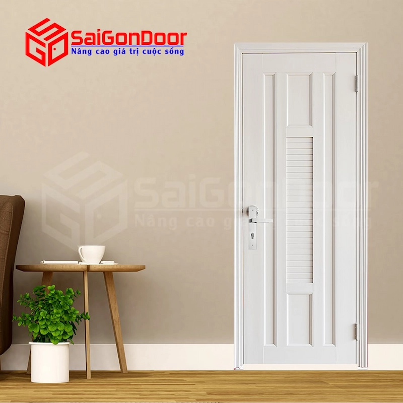 cửa nhựa giả gỗ trắng