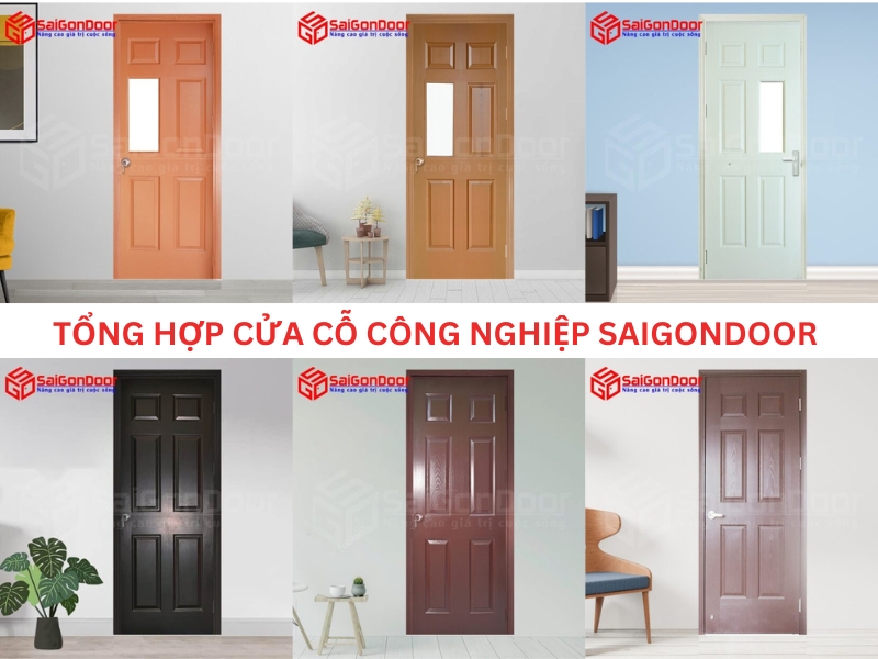 Một số mẫu cửa gỗ công nghiệp