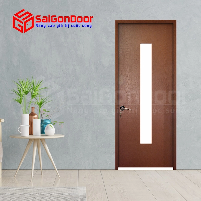 Dòng cửa gỗ tự nhiên kết hợp kính, tạo ra sự giao thoa độc đáo giữa hai vật liệu cao cấp