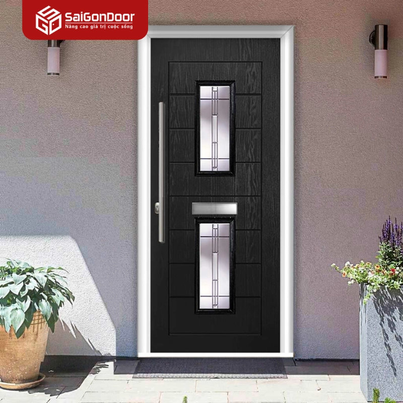 Cách phối hợp cửa nhựa composite màu đen với không gian nội thất