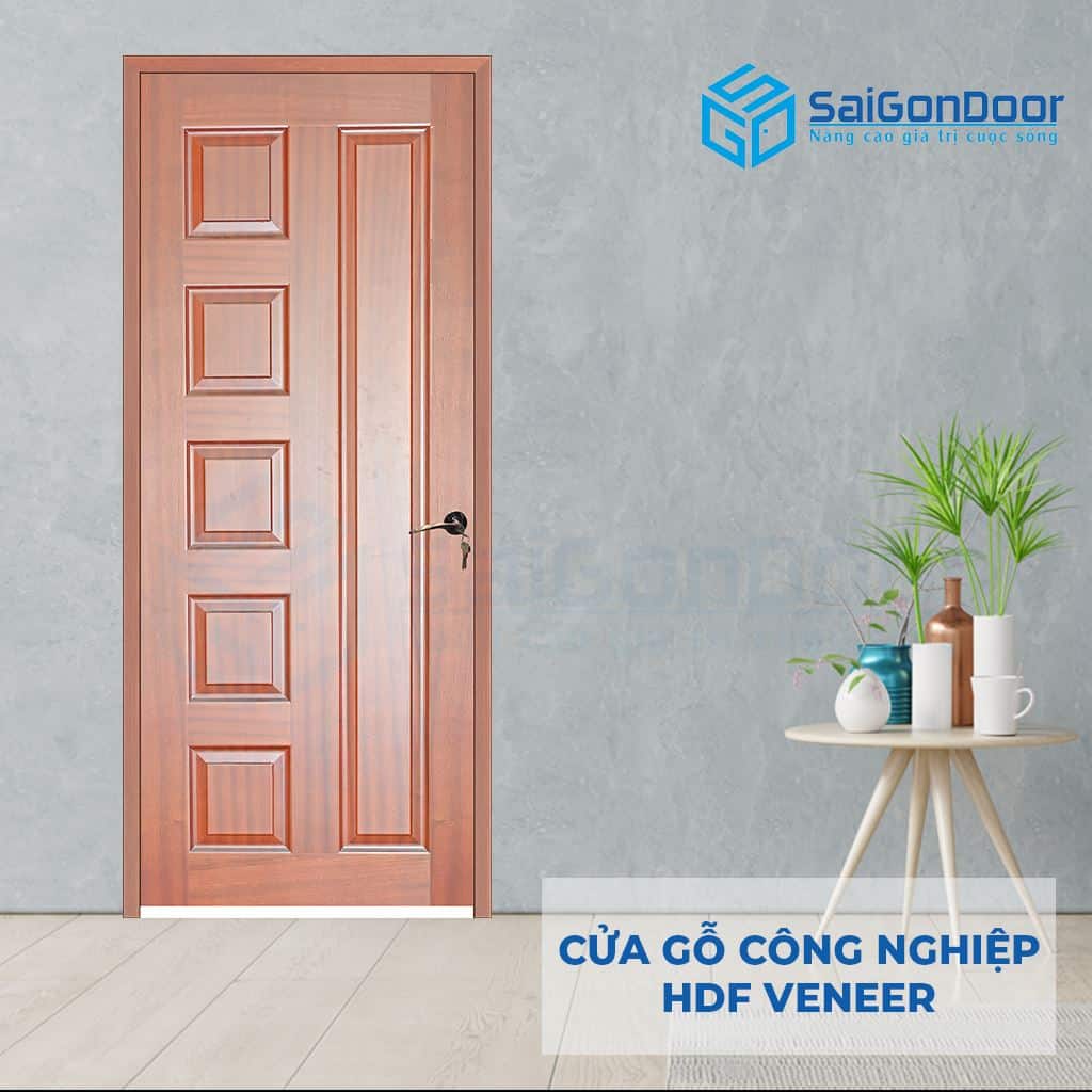 Cửa Gỗ Công Nghiệp HDF Veneer 6B cam xe