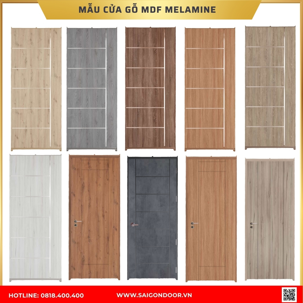 Mẫu cửa gỗ công nghiệp MDF Melamine