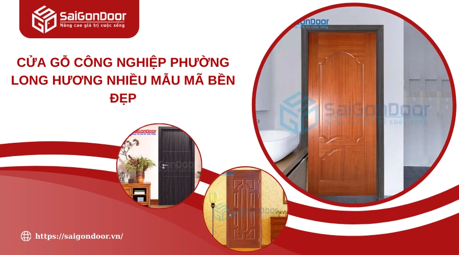 Cửa Gỗ Công Nghiệp Phường Long Hương Nhiều Mẫu Mã Bền Đẹp