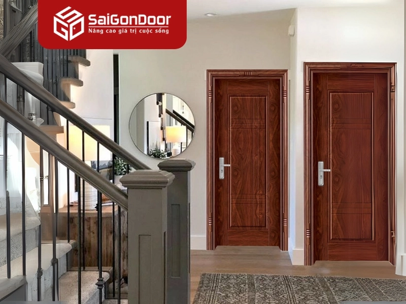 So sánh cửa thép vân gỗ cùng cửa gỗ công nghiệp và cửa gỗ tự nhiên