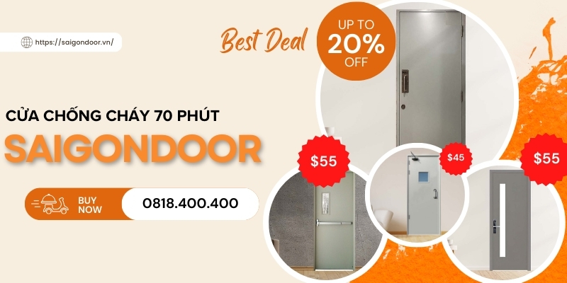 Bảng báo giá cửa chống cháy 70 phút uy tín 