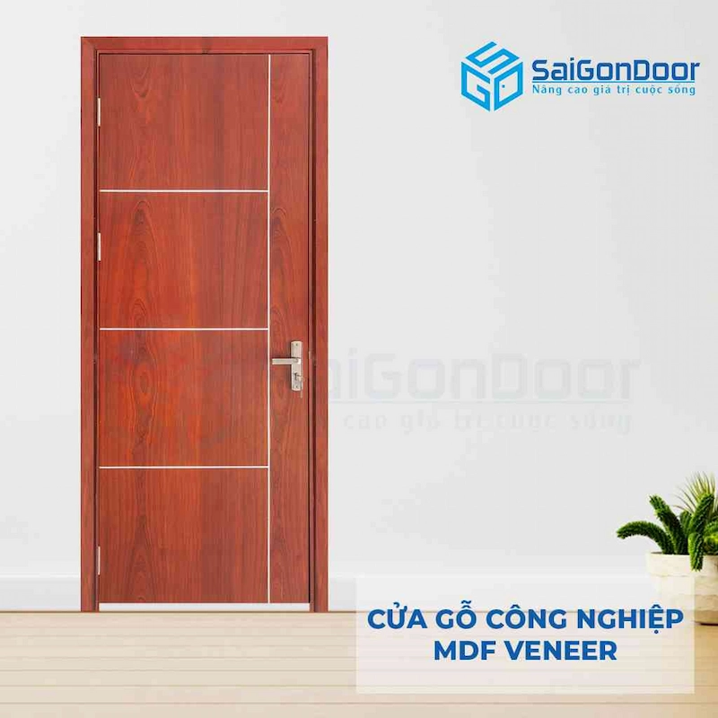 Mẫu cửa gỗ MDF phong cách tân cổ điển