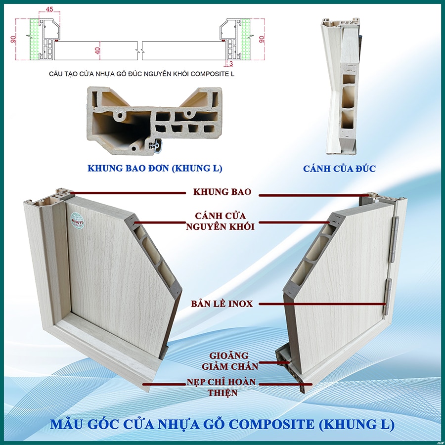 CỬA NHỰA COMPOSITE SIÊU CHỐNG NƯỚC CHỐNG ẨM