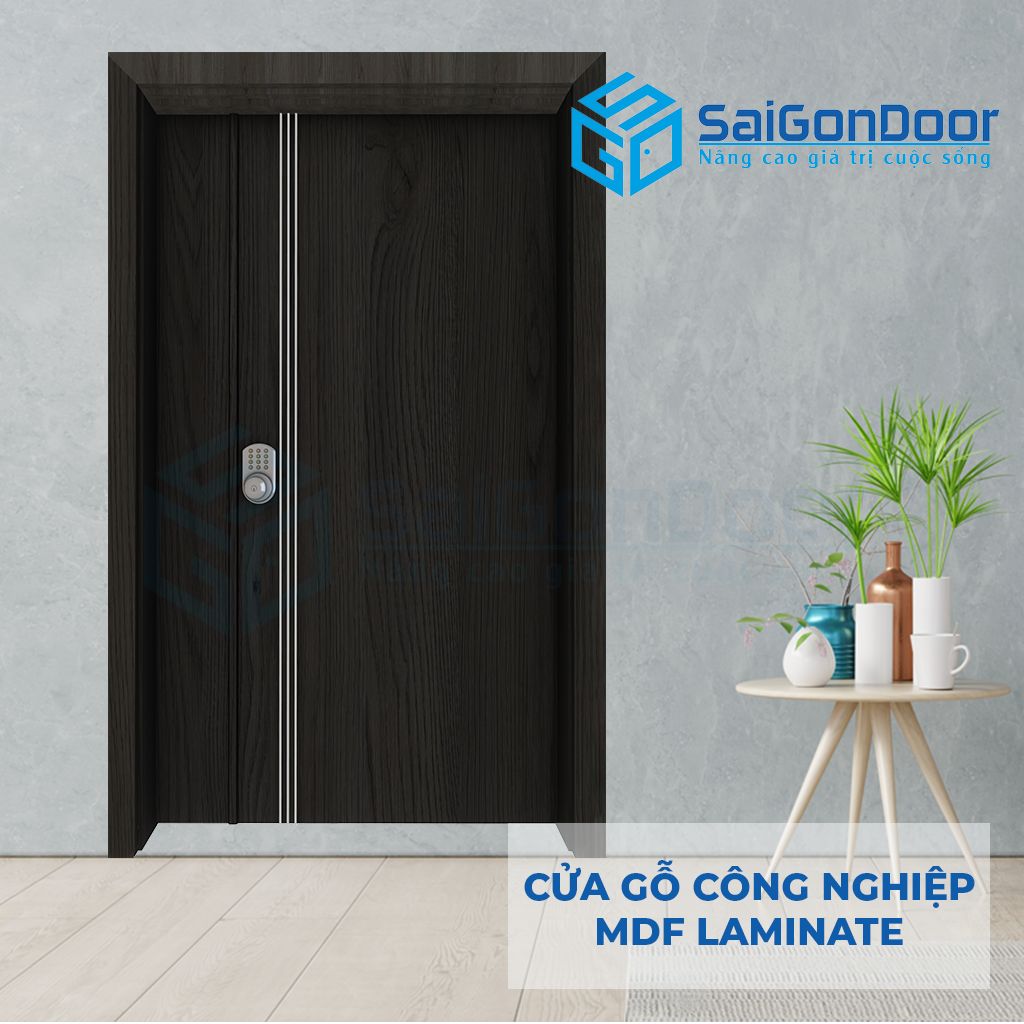 CỬA GỖ CÔNG NGHIỆP MDF LAMINATE 2P1R3s