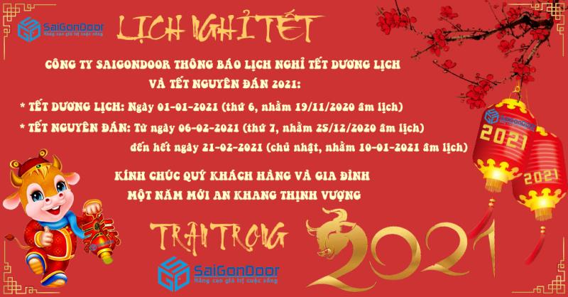 THÔNG BÁO LỊCH NGHỈ TẾT TÂY VÀ TẾT NGUYÊN ĐÁN (TẾT TA) NĂM 2021