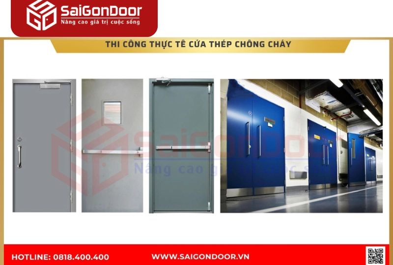 thi công cửa chống cháy 