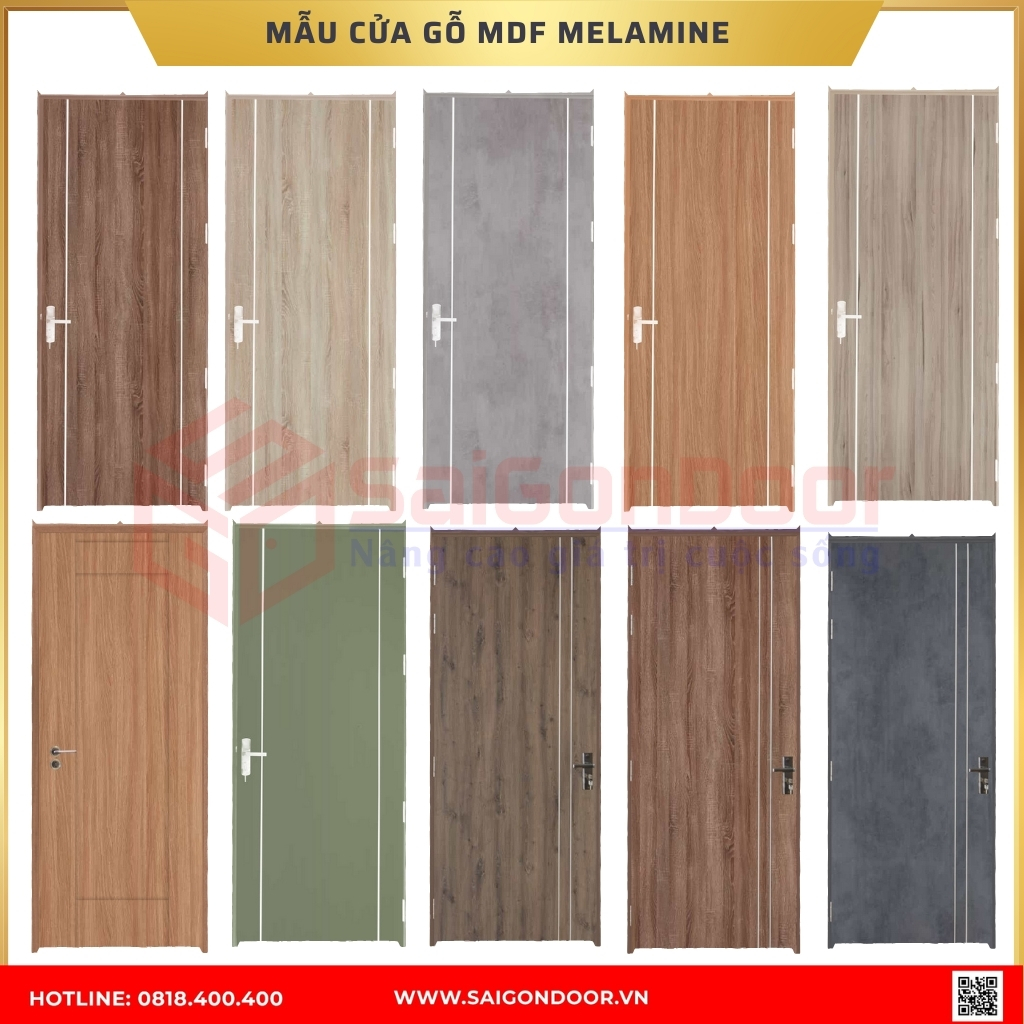 Mẫu cửa MDF Melamine được ưa chuộng