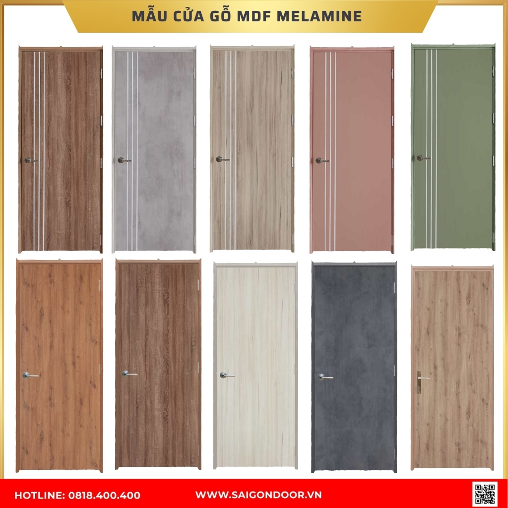 Mẫu cửa gỗ công nghiệp MDF Melamine