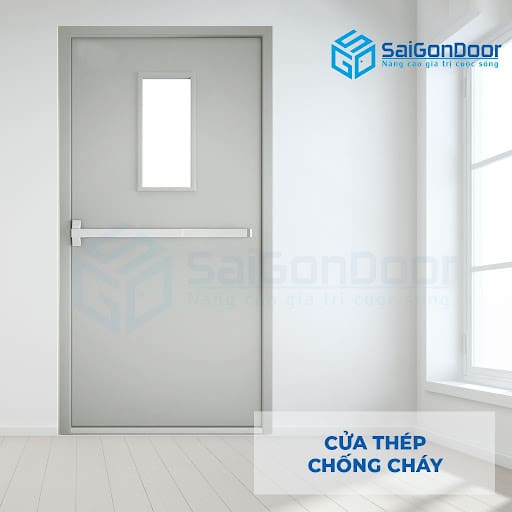 Sự an toàn và tính thẩm mỹ đều được tối ưu trong mẫu cửa thép chống cháy