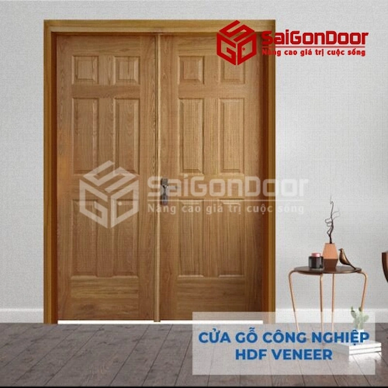 cửa nhựa giả gỗ 2 cánh