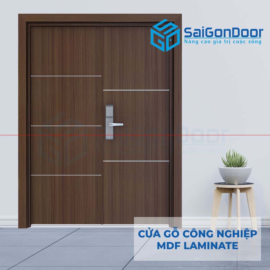 CỬA GỖ CÔNG NGHIỆP MDF LAMINATE 2P1R51s