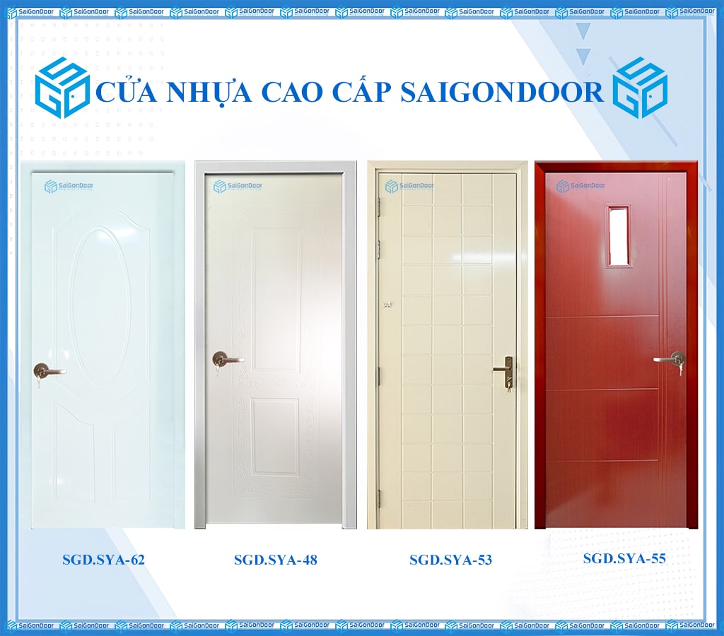 Cửa nhà tắm dùng sản phẩm cửa nhựa Composite