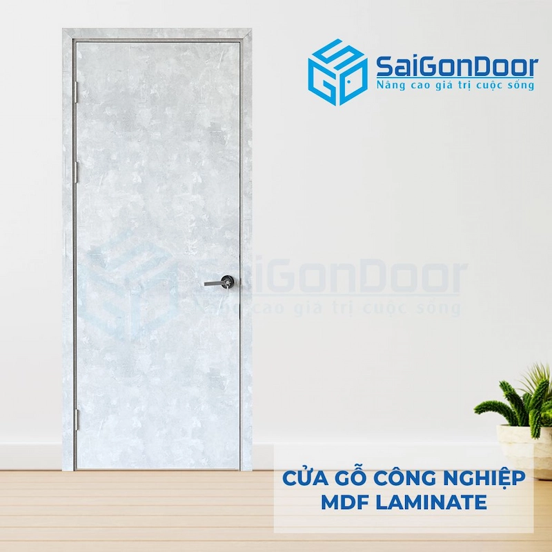 Cửa gỗ công nghiệp MDF LAMINATE P1 vân đá