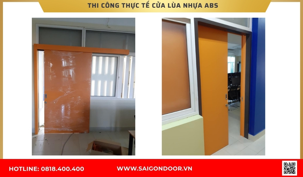 Hình ảnh thi công thực tế cửa nhựa ABS Hàn Quốc Bạc Liêu