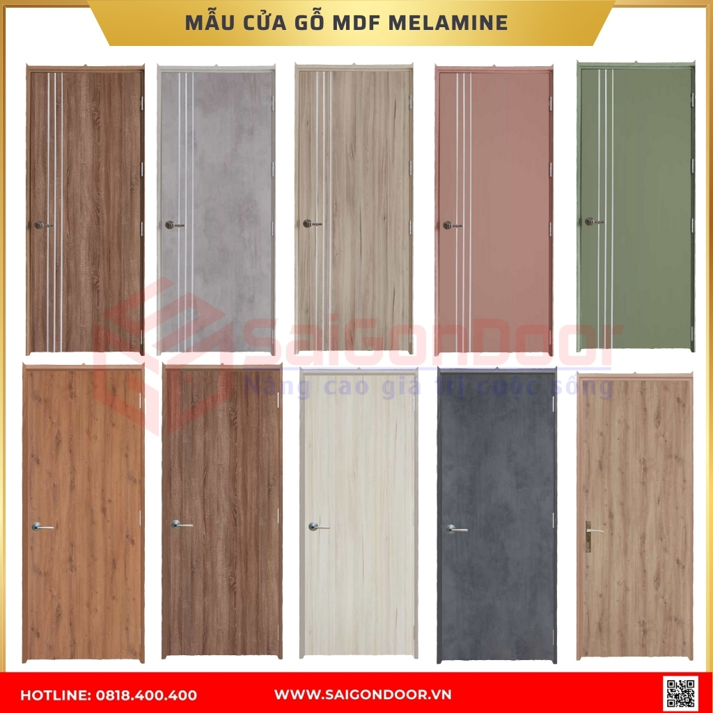 Mẫu cửa MDF Melamine được ưa chuộng