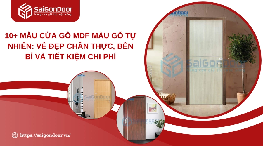 10+ Mẫu Cửa Gỗ MDF Màu Gỗ Tự Nhiên: Vẻ Đẹp Chân Thực, Bền Bỉ Và Tiết Kiệm Chi Phí