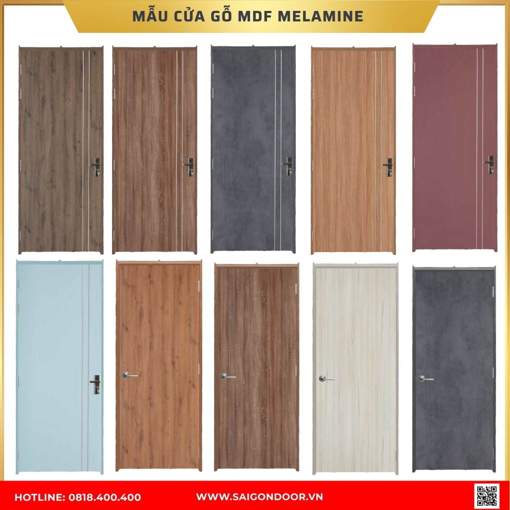 Mẫu cửa gỗ công nghiệp MDF Melamine