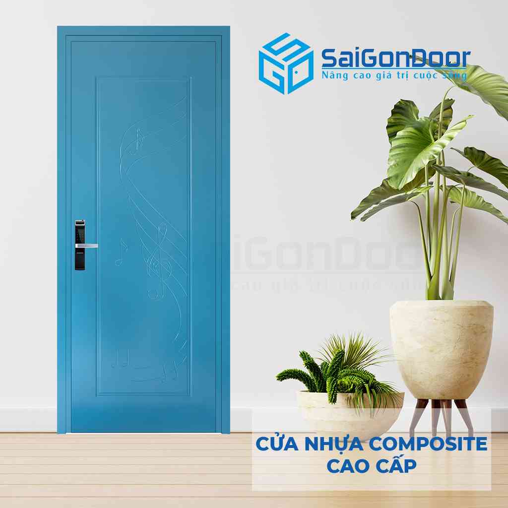 Mẫu cửa nhựa giả gỗ composite A08