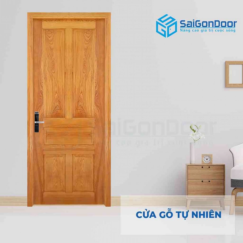 Cửa gỗ tự nhiên GTN 5A sồi