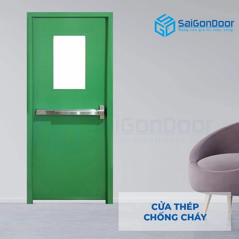 Cửa Thép Chống Cháy Màu Xanh (TCC P1G1)