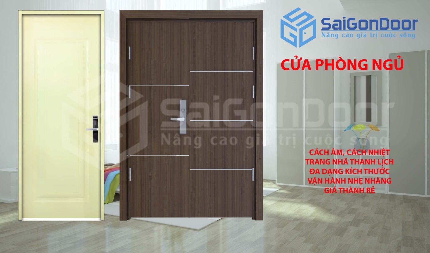 Cửa phòng ngủ đẹp cao cấp