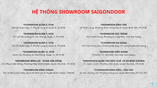 Hệ thống showroom SaiGonDoor