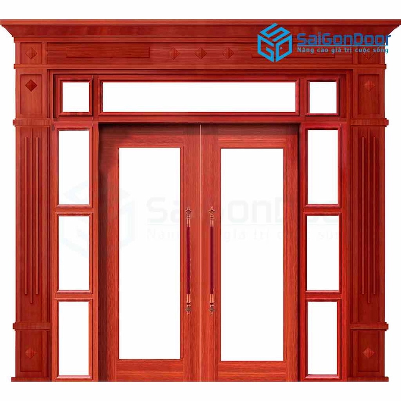 Cửa thép vân gỗ biệt thự/ Luxury