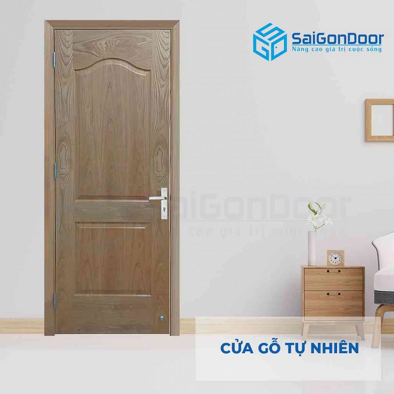 Mẫu cửa gỗ tự nhiên GTN 2A Oak Đậm
