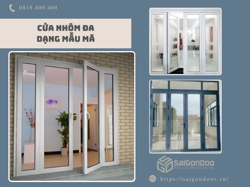 Cửa nhôm đa dạng mẫu mã