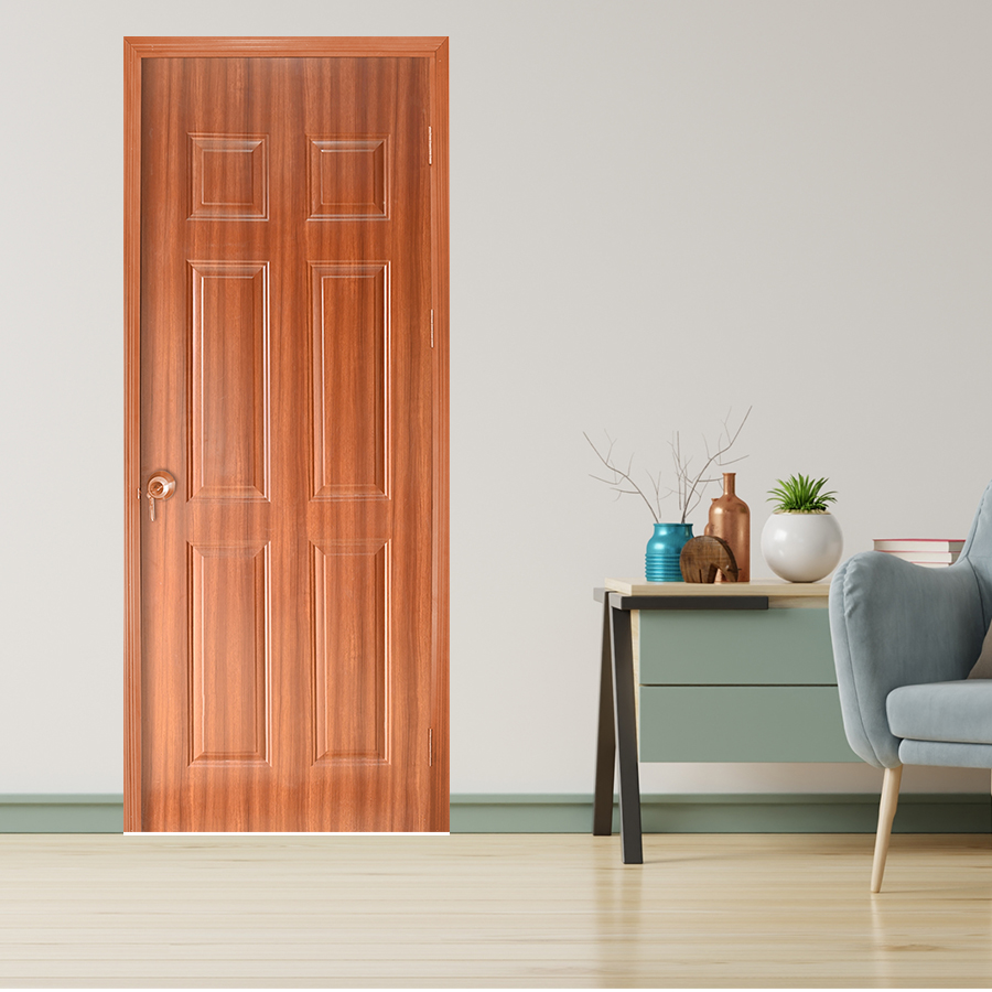 CỬA GỖ NHÀ TẮM SGD Cua go HDF Veneer 6A-sapele