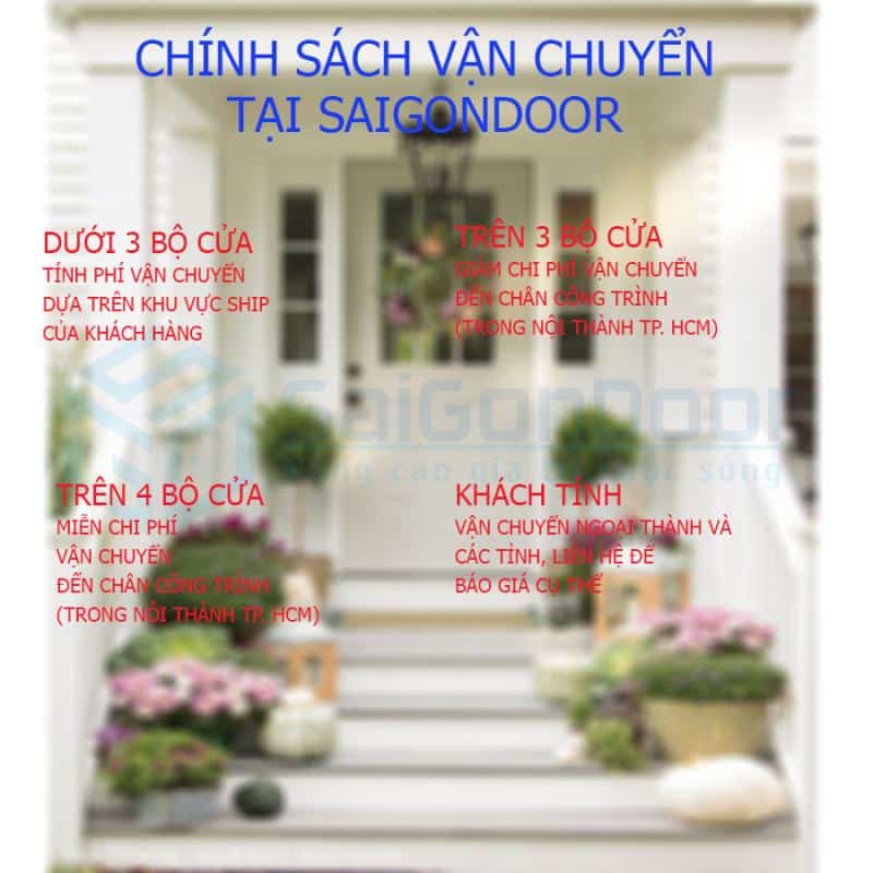 Chính sách vận chuyển cửa gỗ công nghiệp HDF