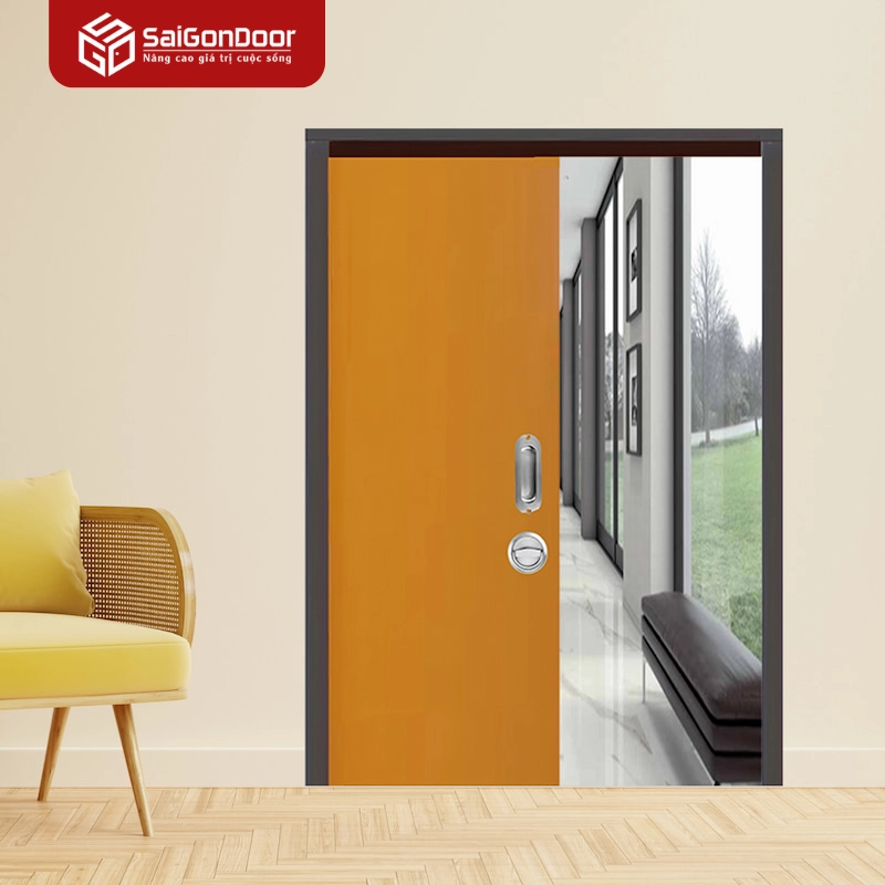 Cửa gỗ công nghiệp lùa trượt MDF P1 3K