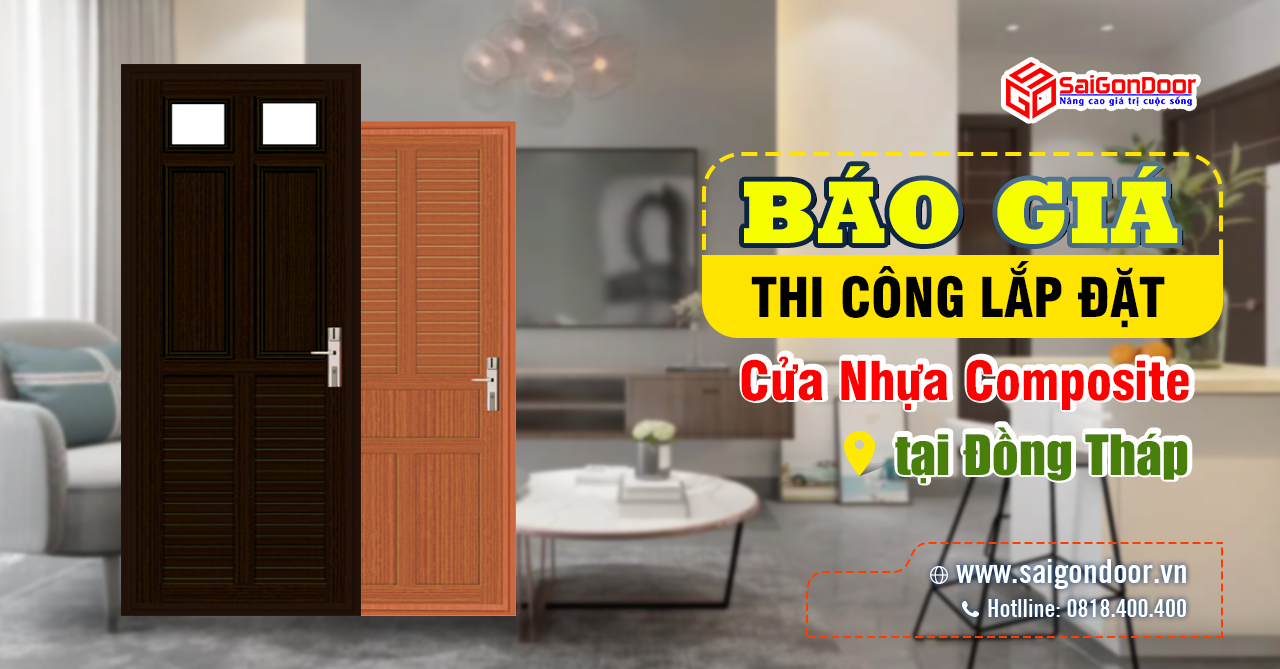 Cửa nhựa composite Đồng Tháp chất lượng - Giá cửa nhựa mới nhất