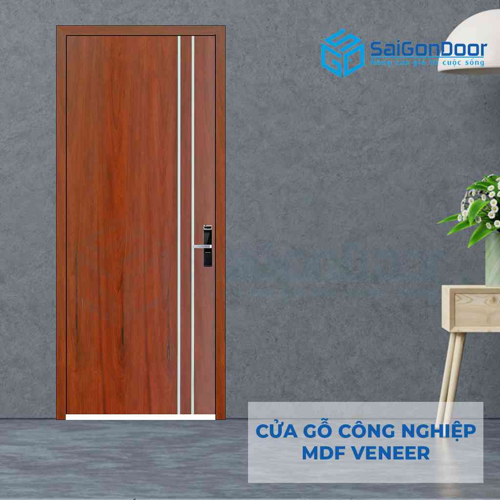 CỬA GỖ CÔNG NGHIỆP MDF VENEER P1R2 cam xe