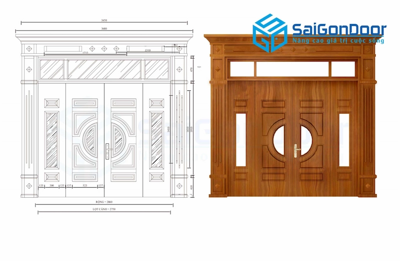 Các yếu tố cấu thành độ bền vượt trội của cửa thép vân gỗ