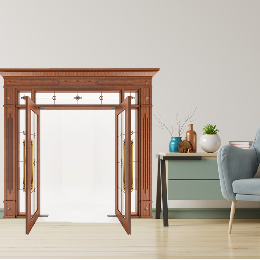 Cửa Nhôm Vân Gỗ 72