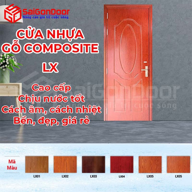 Mẫu cửa nhựa vân gỗ do SaigonDoor sản xuất