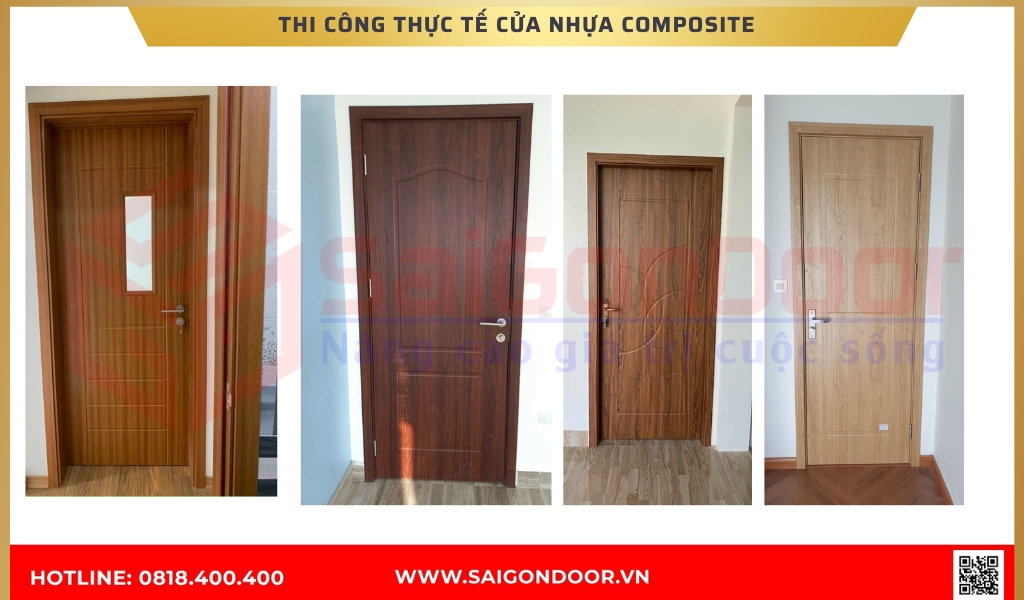 Hình ảnh thi công thực tế cửa nhựa composite Cần Thơ