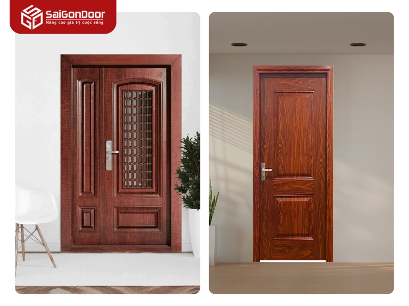 Địa chỉ cung cấp cửa thép vân gỗ uy tín hàng đầu tại xã Bà Điểm