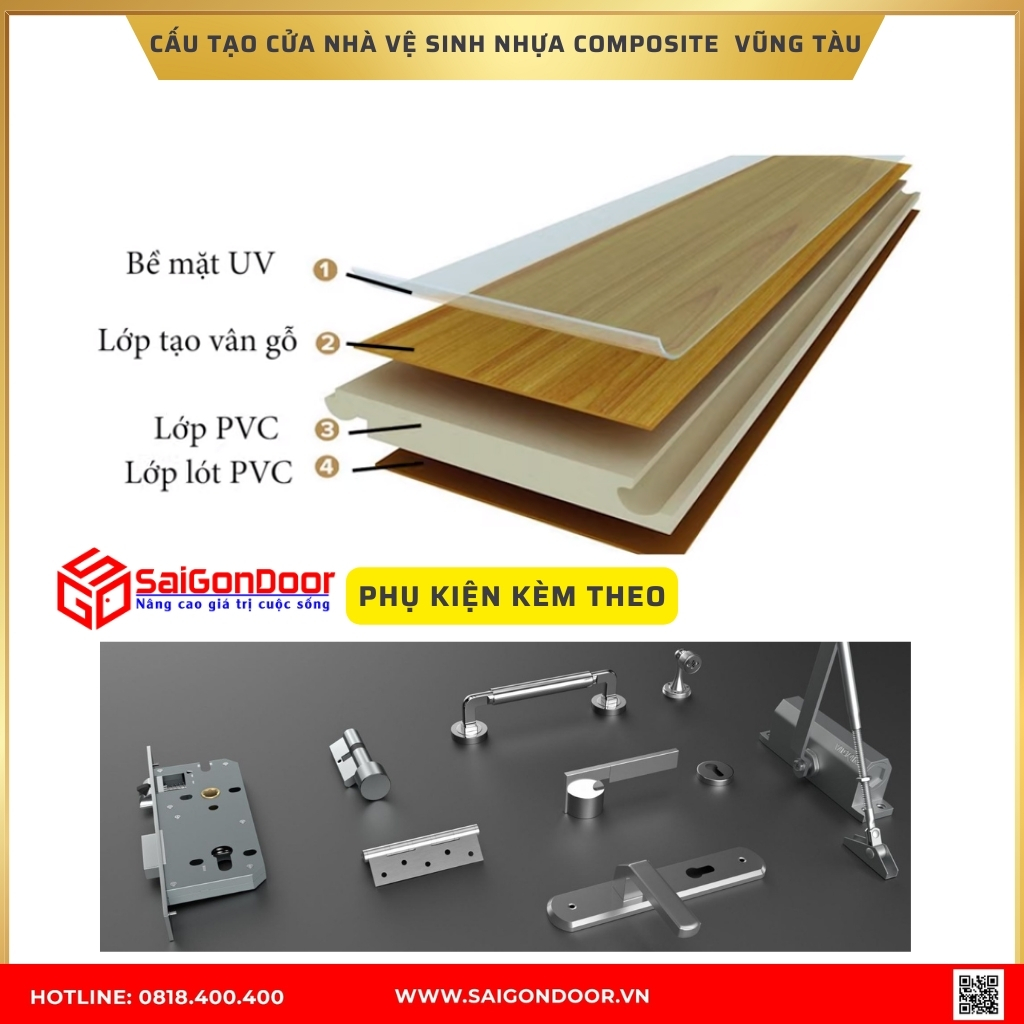 Cấu tạo cửa nhà vệ sinh nhựa composite Bà Rịa Vũng Tàu