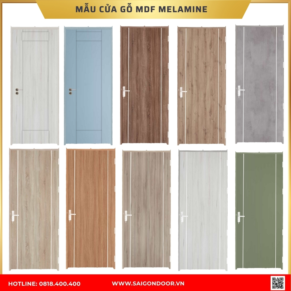 Mẫu cửa gỗ công nghiệp MDF Melamine