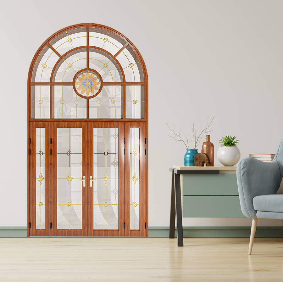 Cửa Nhôm Vân Gỗ SGD-CNVG-2