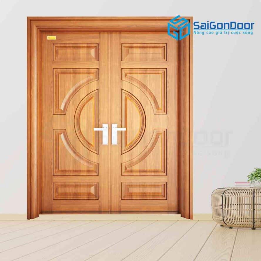 STEEL DOORS WITH WOOD SGD 2H4-V3 14 Cửa thép vân gỗ SGD 2H4-V3