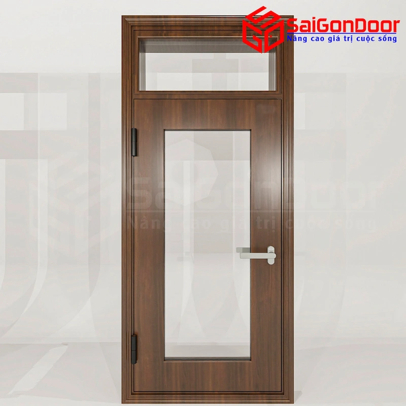 vân gỗ cửa nhôm kính đẹp