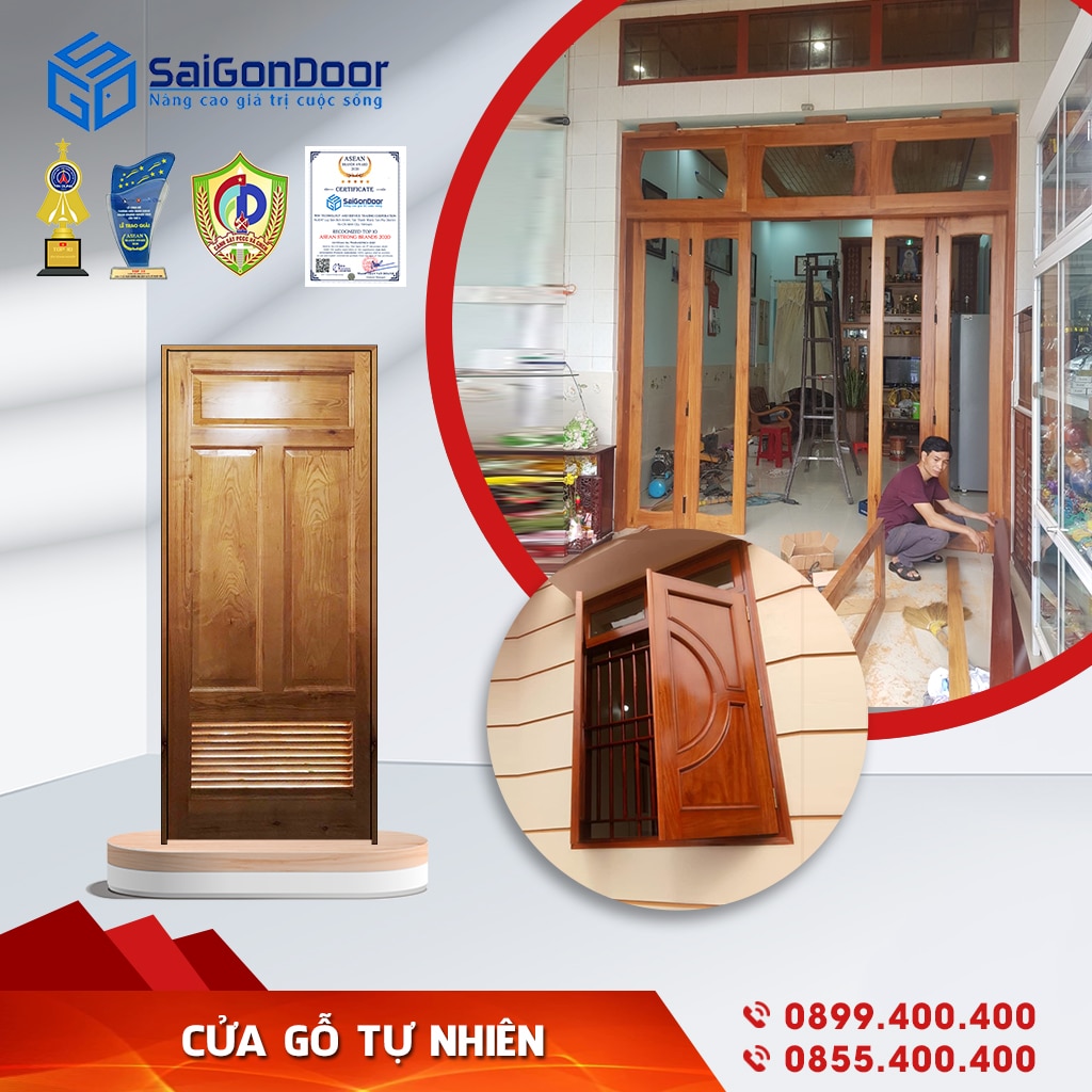 Cửa gỗ tự nhiên 01 SGD