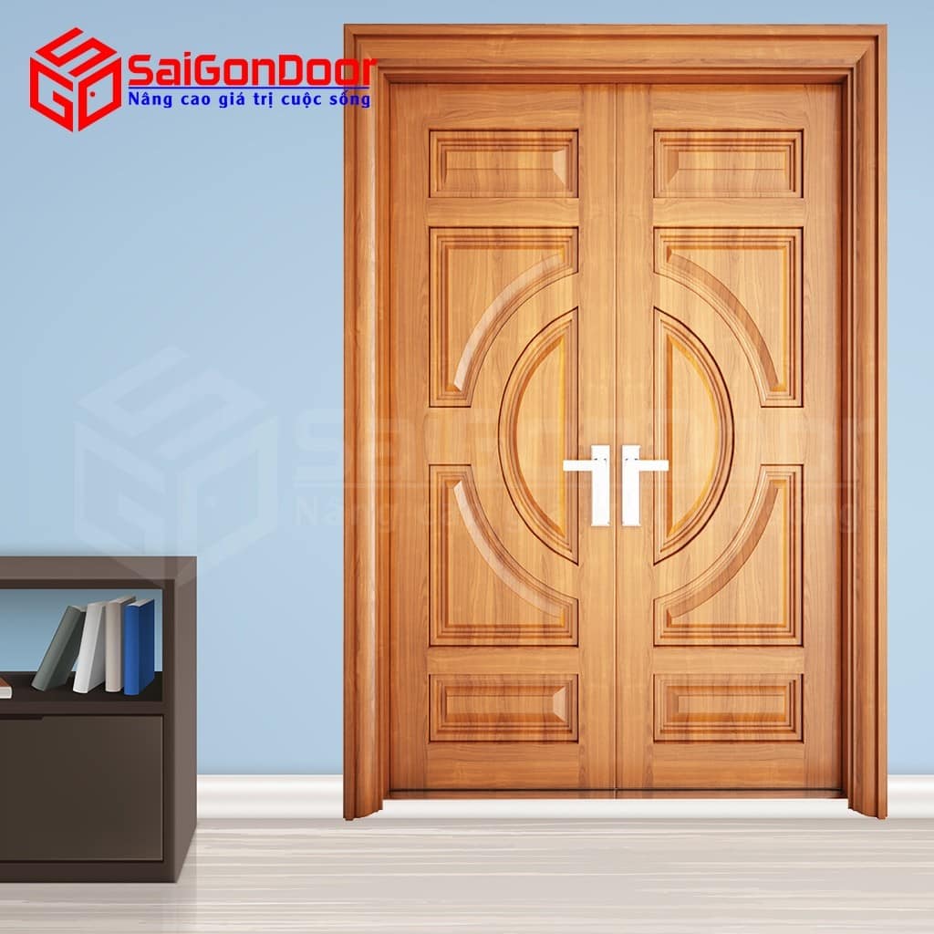 Cửa thép vân gỗ TVG-2H4-V3
